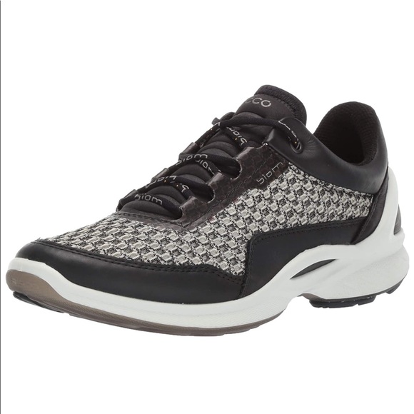 New Ecco Biom FJuel Racer Running shoe 37 black white sneaker lace up